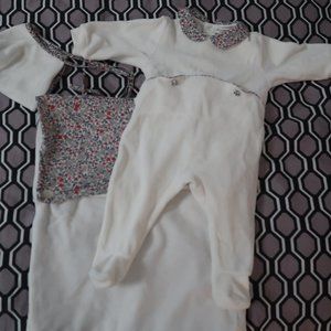 La Mascot Velour Print Baby Set